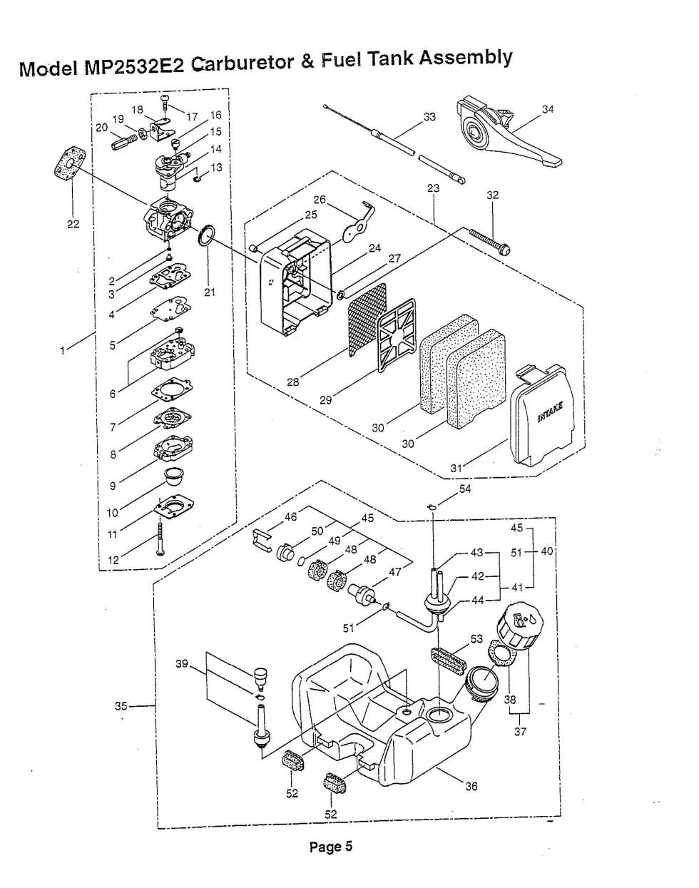 Maruyama Parts Lookup - MP2532E2 Parts Diagrams|MP2532E2 Carburetor and ...