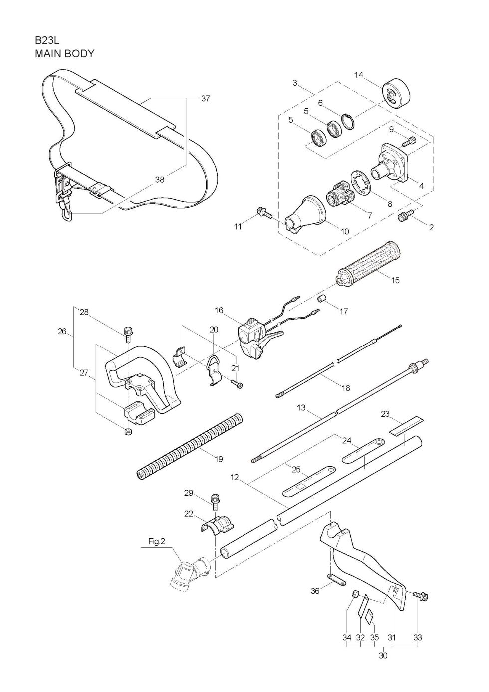 Maruyama Parts Lookup - B23L Parts Diagrams|B23L Main Body